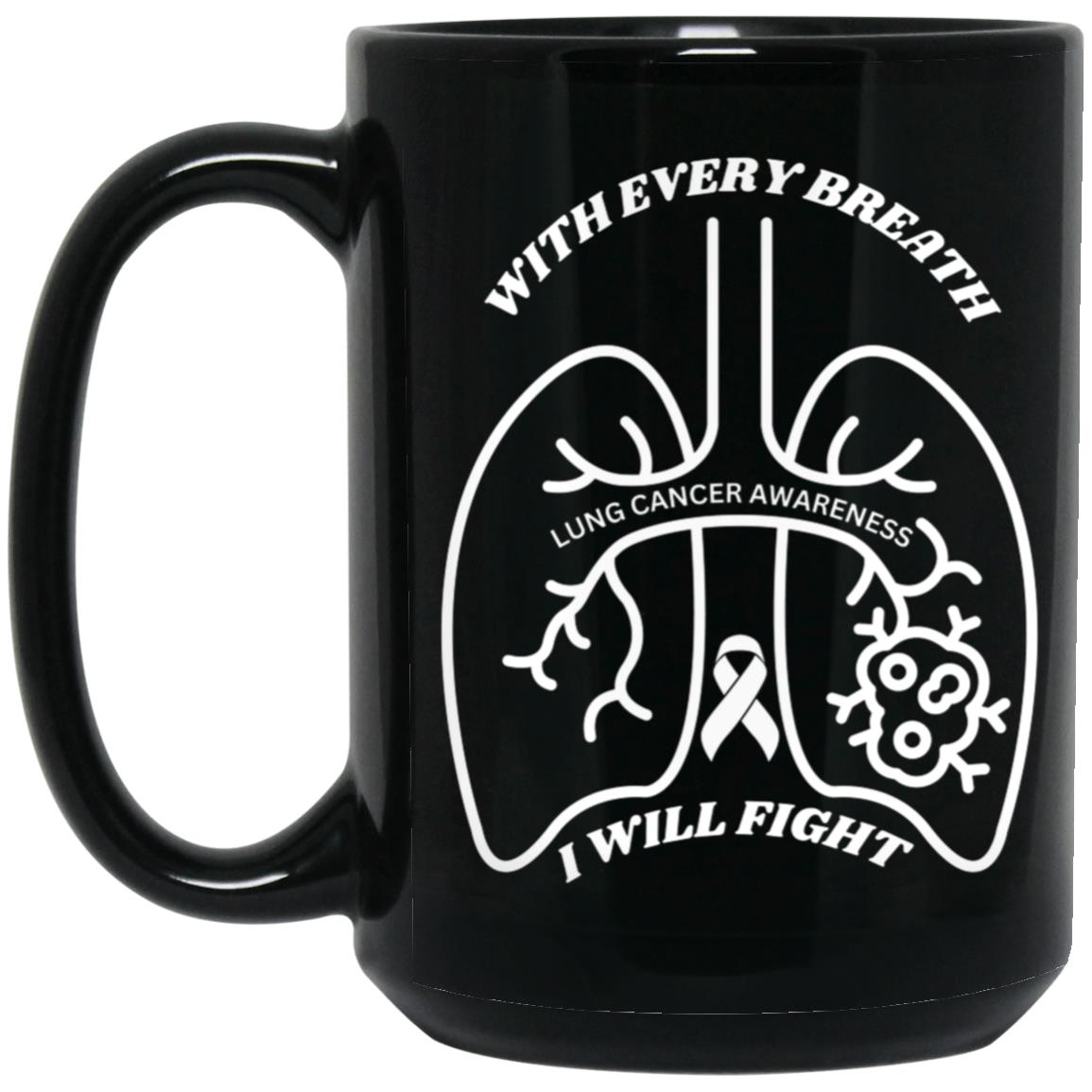 I FIGHT 15 oz. Black Mug