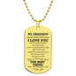 MY GRANDSON-DOG TAG