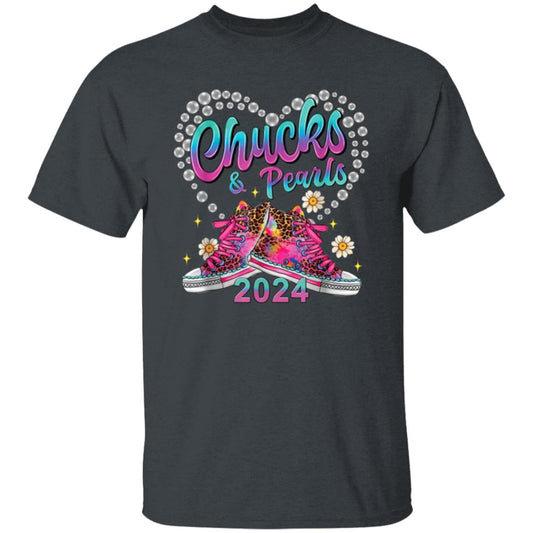 Chucks & Pearls Bling T-Shirt