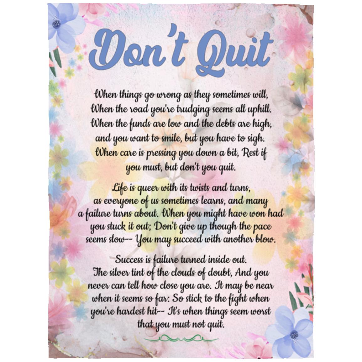 Don't Quit Blanket