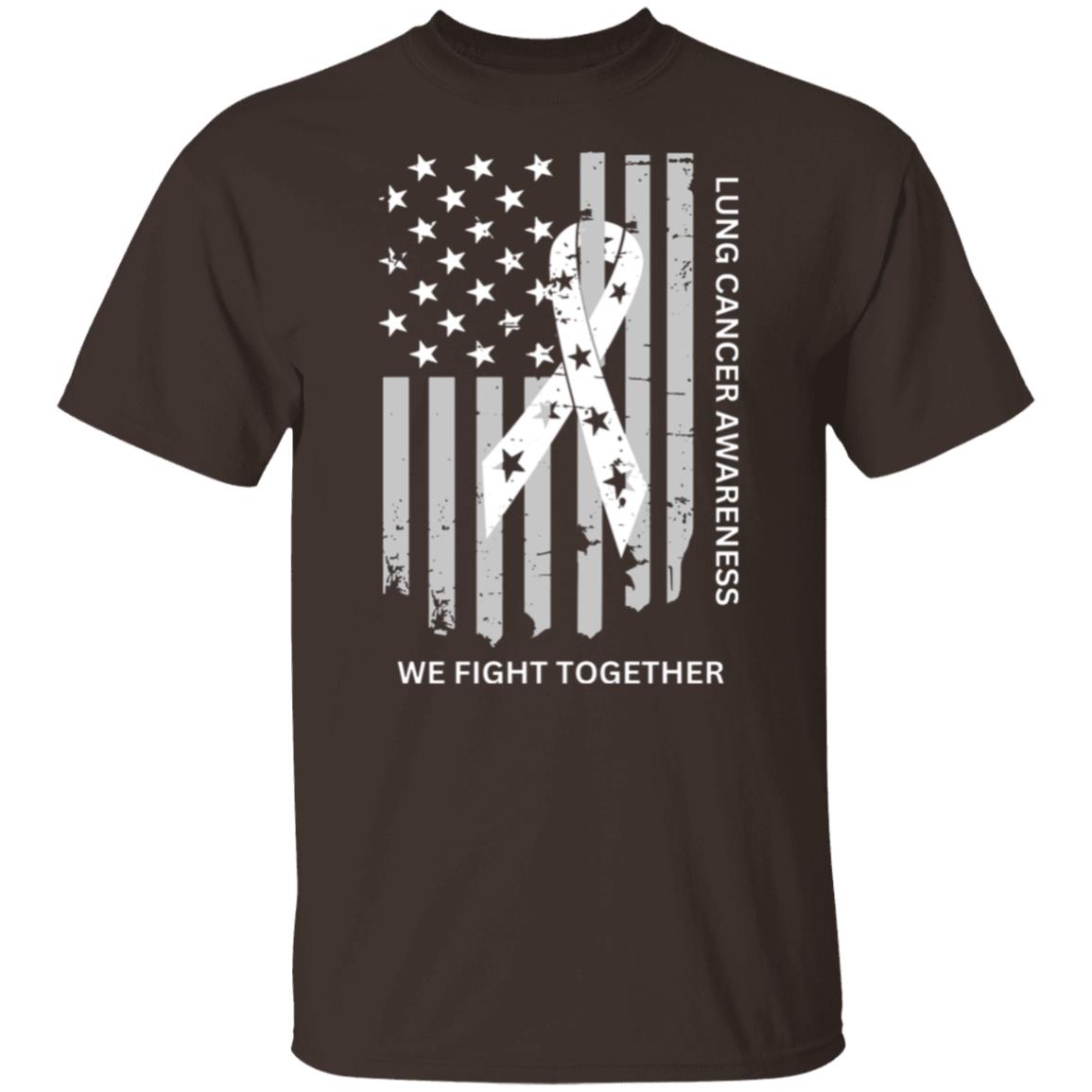 WE FIGHT TOGETHER LUNG CANCER FLAG T-Shirt