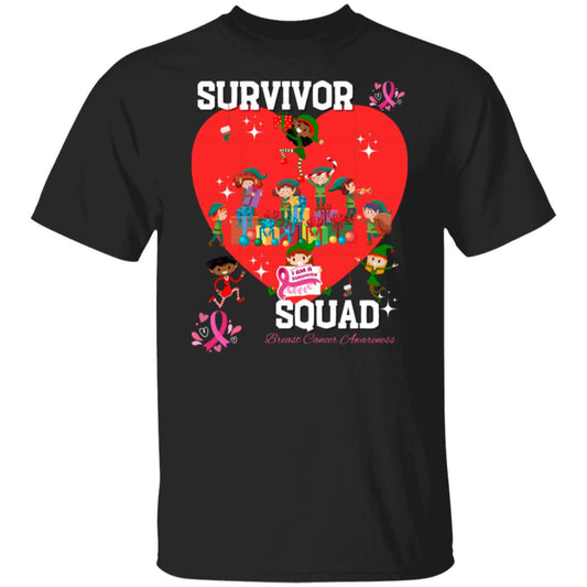 Christmas Breast Cancer Survivor Squad T-Shirt