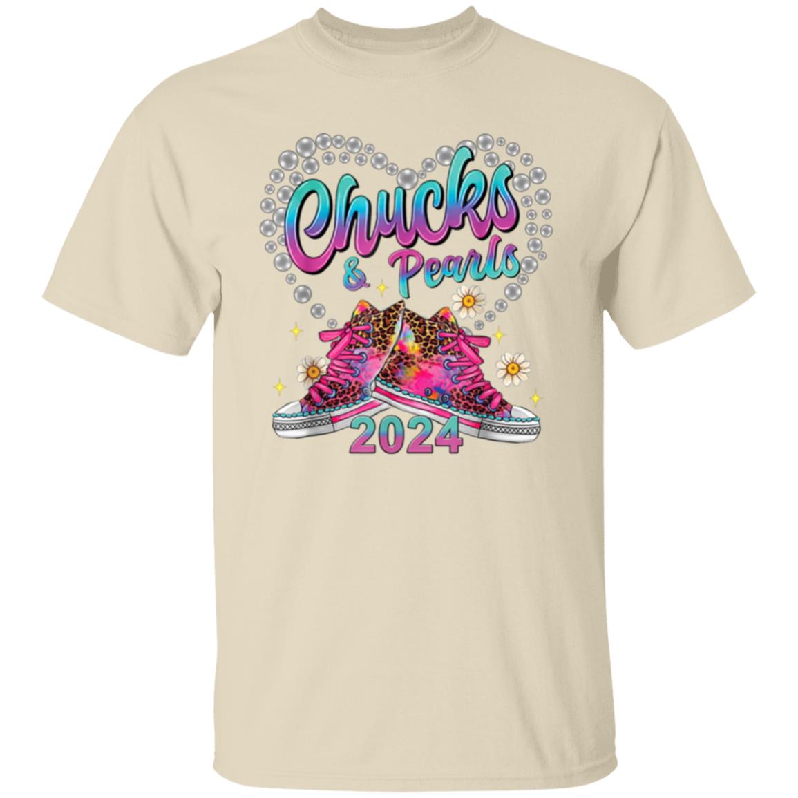 Chucks & Pearls Bling T-Shirt