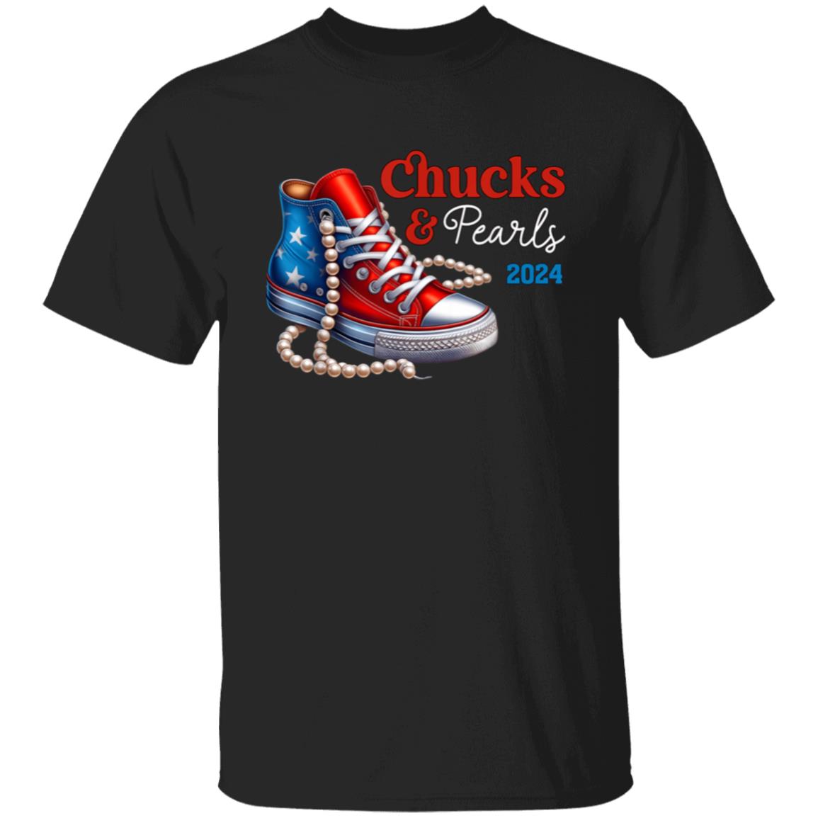 Chucks & Pearls Flag Print T-Shirt