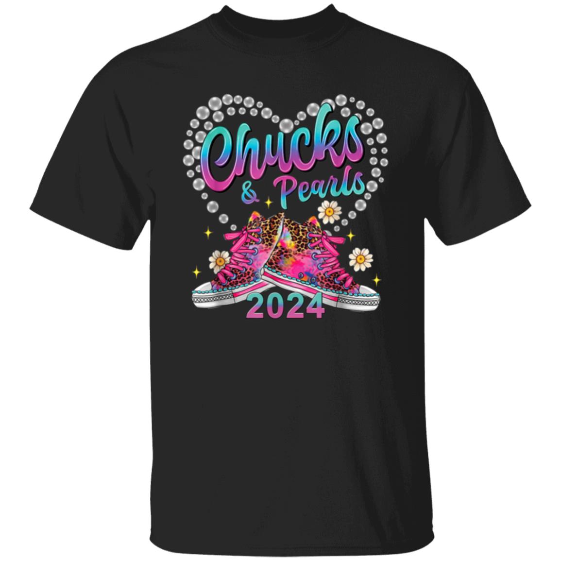 Chucks & Pearls Bling T-Shirt