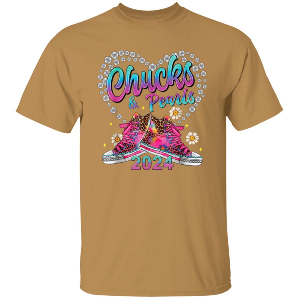 Chucks & Pearls Bling T-Shirt