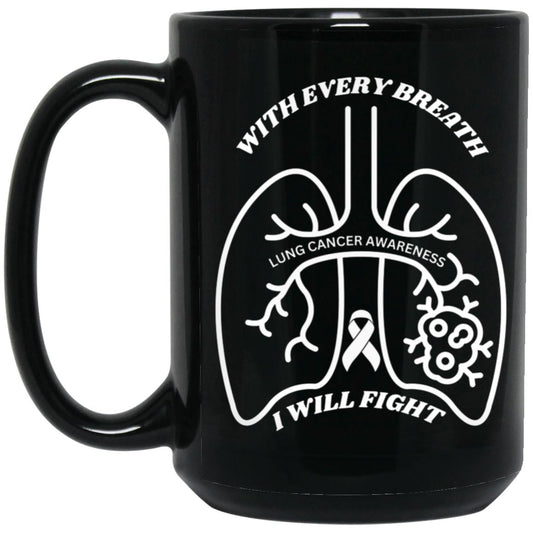 I FIGHT  15 oz. Black Mug