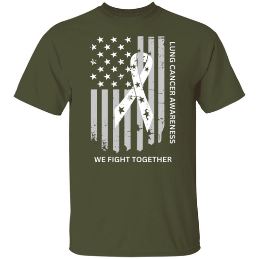 WE FIGHT TOGETHER LUNG CANCER FLAG T-Shirt