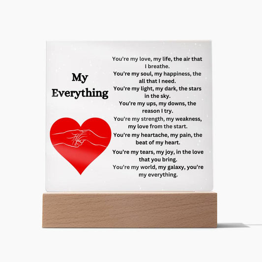 My Everything Acrylic Plaque