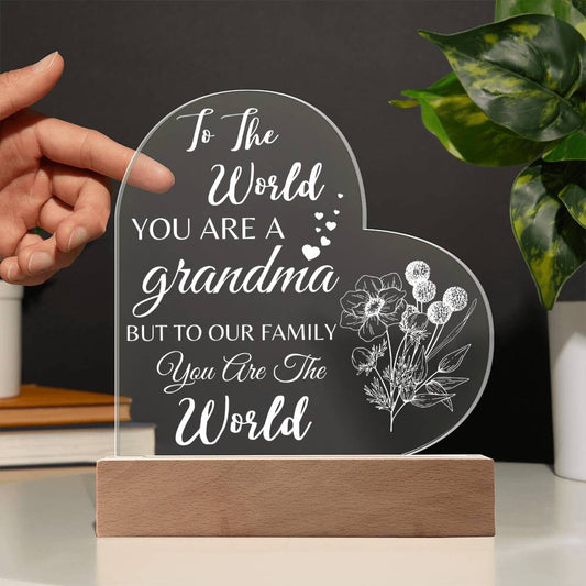 To The World-Grandma Acrylic Plaque