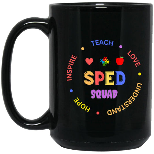 SPED 15 oz. Black Mug
