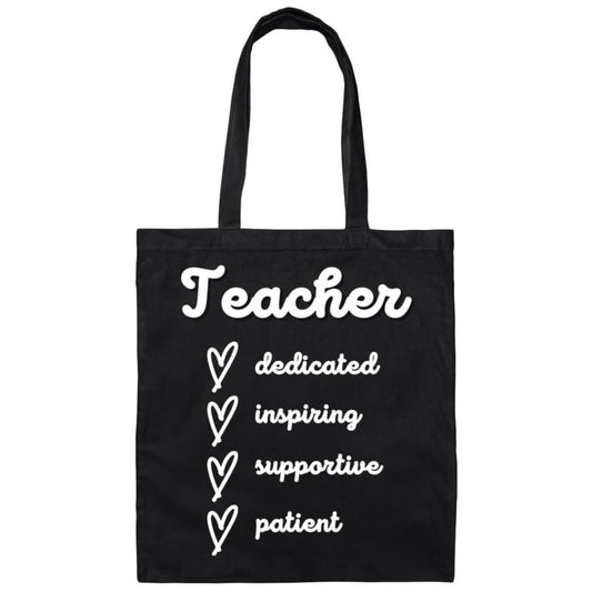 Teacher Canvas Tote Bag