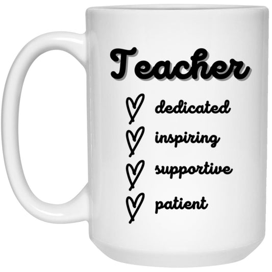 Teacher 15 oz. White Mug