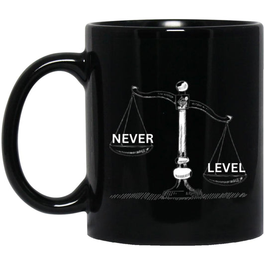 11 oz. Black Mug NEVER LEVEL