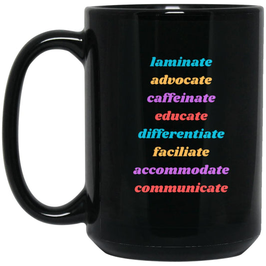 Laminate Advocate 15 oz. Black Mug