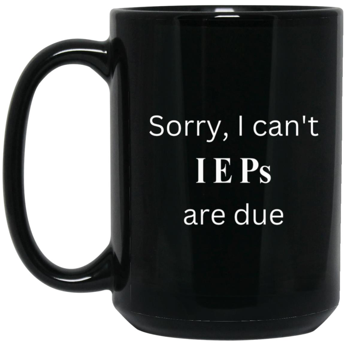 IEP DUE 15 oz. Black Mug