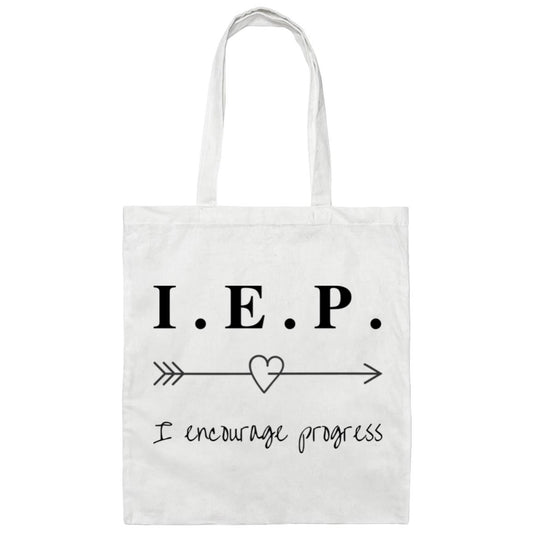 IEP Canvas Tote Bag blk words