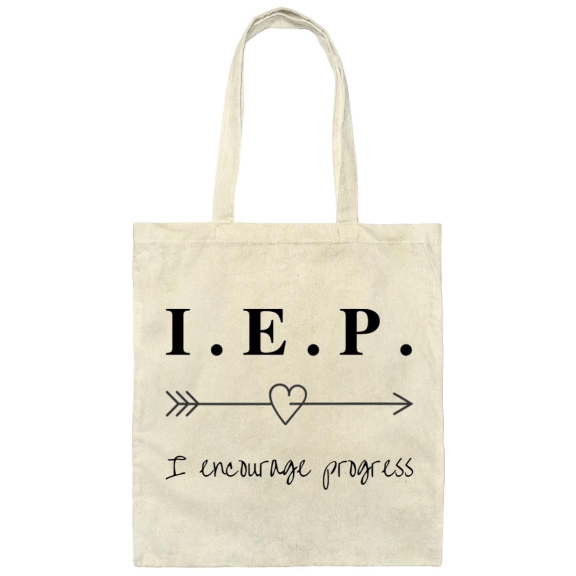 IEP Canvas Tote Bag blk words